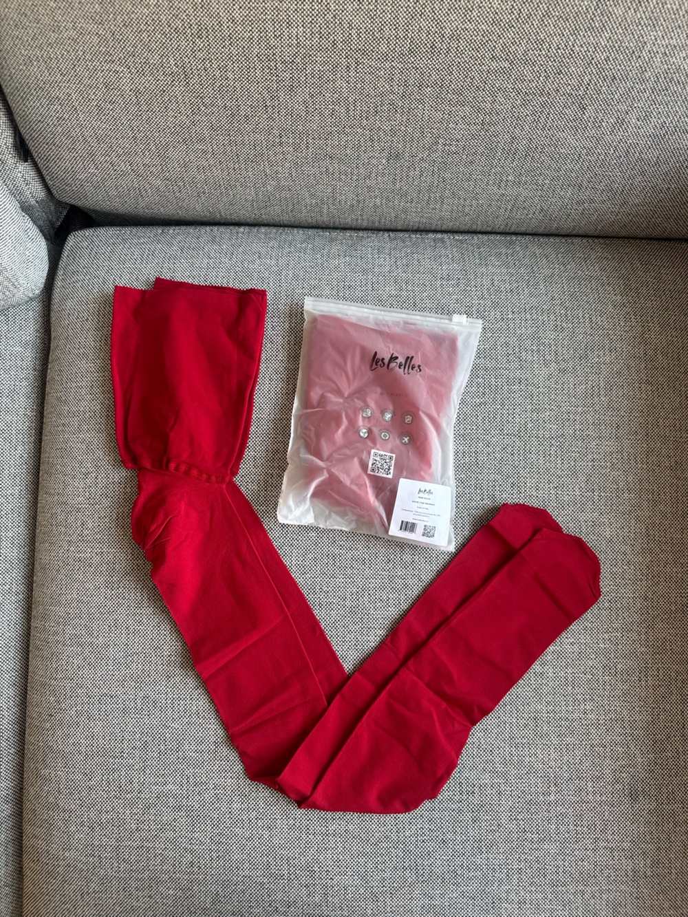 NWT Les Belles Semi Sheer Rouge Tights